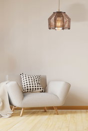 Opviq Lámpara de Madera Sare Marrón